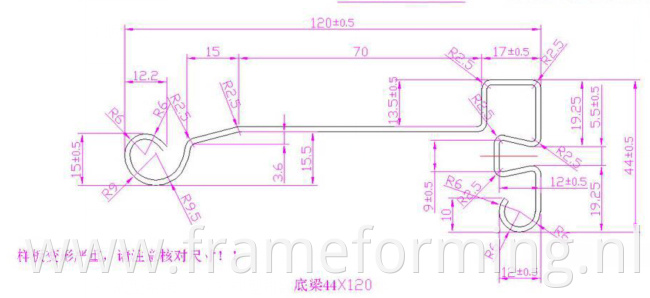 shutter door drawing profile